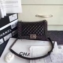 Fake Boy Chanel Flap Bag Original Sheepskin Leather C67086 black HV05952bz90