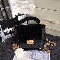Fake BOY CHANEL Flap Bag with Handle Orylag Calfskin & Gold-Tone Metal A94804 black HV05975EQ38