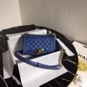 Fake Boy Chanel Flap Shoulder Bag Original Leather Blue A67085 Gold HV03393Sq37