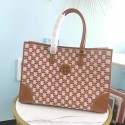 Fake Celine TEEN TRIOMPHE BAG IN TRIOMPHE CANVAS AND CALFSKIN CL94342 red HV01688yQ90