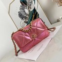 Fake Chanel 19 flap bag AS1160 Pink HV01321Qv16