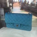 Fake Chanel 2.55 Series Classic Flap Bag velvet CFC1112 blue HV02074kw88