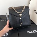 Fake Chanel backpack Calfskin & Gold-Tone Metal A57555 black HV00123eZ32