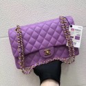 Fake CHANEL Classic Handbag Lambskin purple 1112 & gold-Tone Metal HV06145QF99