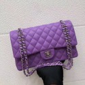 Fake CHANEL Classic Handbag Lambskin purple 1112 & Silver-Tone Metal HV04398Hj78