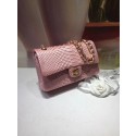 Fake Chanel Classic Handbag Python & Gold-Tone Metal A01112 pink HV09990EQ38