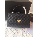 Fake Chanel Flap Bag with Top Handle A92991 black HV05050QF99