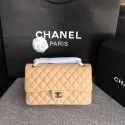 Fake Chanel Flap Original sheepskin Leather Shoulder Bag CF1112 apricot silver chain HV06349tu77
