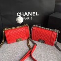 Fake Chanel Flap Shoulder Bag Original Caviar leather LE BOY 67085 red HV05610EQ38