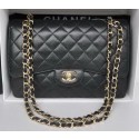 Fake Chanel Jumbo Double Flaps Bag Black Cannage Pattern A36097 Gold HV09568eZ32