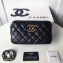 Fake Chanel Mini Shoulder Bag Original sheepskin leather 66270 black HV05658yQ90