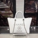 Fake Chanel original Calfskin Leather Tote Bag 78900 white HV03289ny77