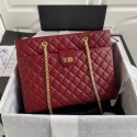 Fake Chanel Original Lather Shopping bag AS6611 red HV00658Lh27