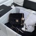 Fake Chanel Original Small velvet flap bag AS1115 black HV05290pE71