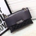 Fake Chanel sheepskin Leather Shoulder Bag 7574 black HV00579Iw51