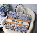 Fake DIOR BOOK TOTE BAG IN EMBROIDERED CANVAS C1287 blue HV07104Iw51