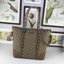 Fake Gucci GG Canvas Shoulder Bag 387602 Apricot HV05415QF99