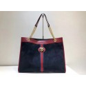 Fake Gucci Large tote with tiger head 537219 Royal Blue HV06283eZ32