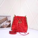 Fake Gucci Ophidia GG bucket bag velvet 525081 red HV04127bz90