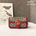 Fake Gucci Ophidia GG Supreme small shoulder bag 446744 red HV02118Lh27