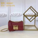 Fake Gucci Padlock Metallic mini Shoulder Bag A409487 red HV02735pE71