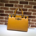 Fake Gucci Zumi leather medium top handle bag 564714 yellow HV00350QF99