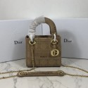 Fake MINI LADY DIOR TOTE BAG IN EMBROIDERED CANVAS C4531 Nude HV04673Lh27