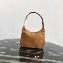 Fake Prada Re-Edition nylon Tote bag MV519 brown HV00911Qv16
