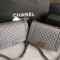 Fashion Boy Chanel Flap Bag Original Sheepskin Leather 67088 gray HV04814OM51