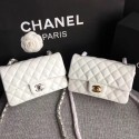 Fashion Chanel Classic Flap Bag original Patent Leather 1117 white HV01209OM51