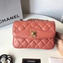 Fashion chanel original lambskin flap bag 57029 pink HV07734OM51