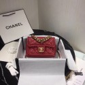 Fashion Chanel Shoulder Bag Original Leather Red 50937 Gold HV04659Of26
