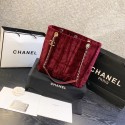 Fashion Chanel velvet Shoulder Bag AS1516 Burgundy HV05544OM51