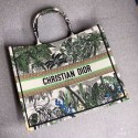 Fashion DIOR BOOK TOTE BAG IN EMBROIDERED CANVAS C1286 Green HV11266wc24