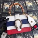 Fashion Gucci Dionysus small top handle bag 523367 white&blue&red HV05791wc24