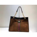 Fashion Gucci Large tote with tiger head 537219 brown HV02469Of26