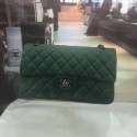 First-class Quality Chanel 2.55 Series Classic Flap Bag velvet CFC1112 green HV11302Sf41