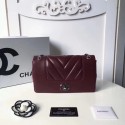 First-class Quality Chanel Classic Shoulder Bag Original Sheepskin Leather 5692 wine HV04002Sf41