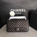 First-class Quality Chanel Flap Original Lambskin Leather Shoulder Bag CF 1112V black silver chain HV09477Sf41