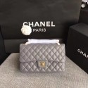 First-class Quality Chanel Flap Original sheepskin Leather Shoulder Bag CF1112 grey gold chain HV02778fm32