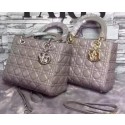 First-class Quality Dior Small Lady Dior Bag Sheepskin Leather CD6322 Grey HV06098xO55