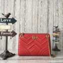 First-class Quality Gucci GG marmont ophidia shoulder bag 505033 red HV06306VJ28