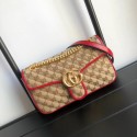 First-class Quality Gucci GG Marmont small shoulder bag 443497 red HV10078fm32