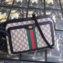 First-class Quality Gucci GG Supreme medium shoulder bag 523354 black HV01353xO55