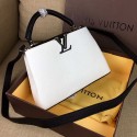 First-class Quality Louis Vuitton Taurillon Leather Capucines BB M90938 White HV02083xO55
