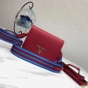 First-class Quality Prada calf leather shoulder bag 1BD102 red HV00988xO55