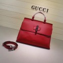 Gucci Bamboo Daily Leather Top Handle Bag 392013 red HV11210DO87