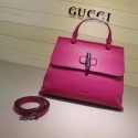 Gucci Bamboo Daily Leather Top Handle Bag 392013 rose HV04260tL32