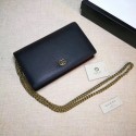 Gucci Calfskin Leather mini Shoulder Bag 497985 black HV04541Yr55