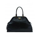 Gucci Calfskin Leather Top Handle Bag 501015 Black HV04831TL77